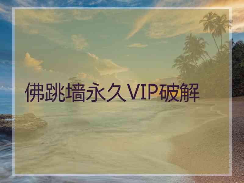 佛跳墙永久VIP破解