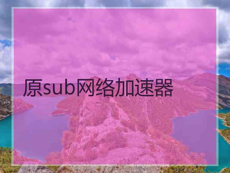 原sub网络加速器