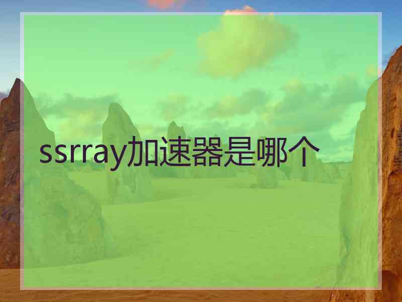 ssrray加速器是哪个