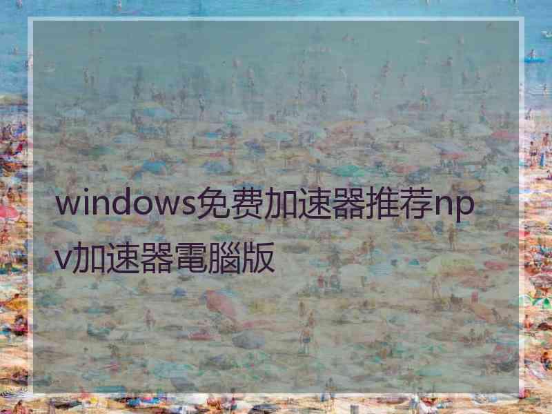 windows免费加速器推荐npv加速器電腦版