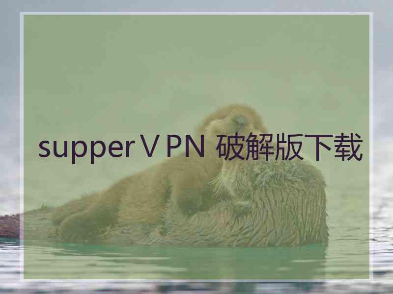 supperⅤPN 破解版下载