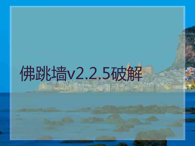 佛跳墙v2.2.5破解