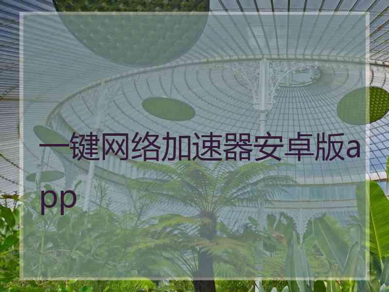 一键网络加速器安卓版app