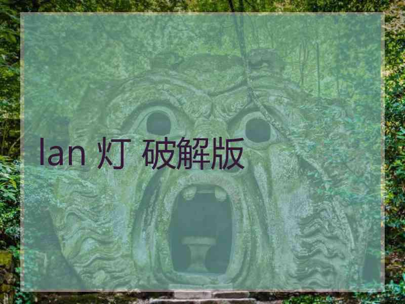 lan 灯 破解版