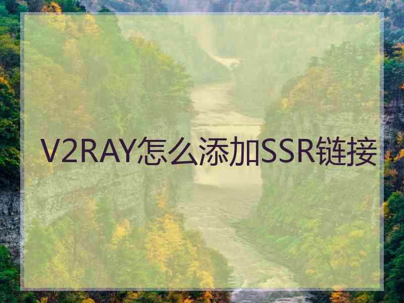 V2RAY怎么添加SSR链接