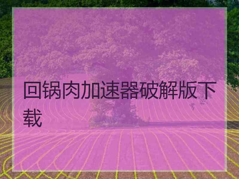 回锅肉加速器破解版下载