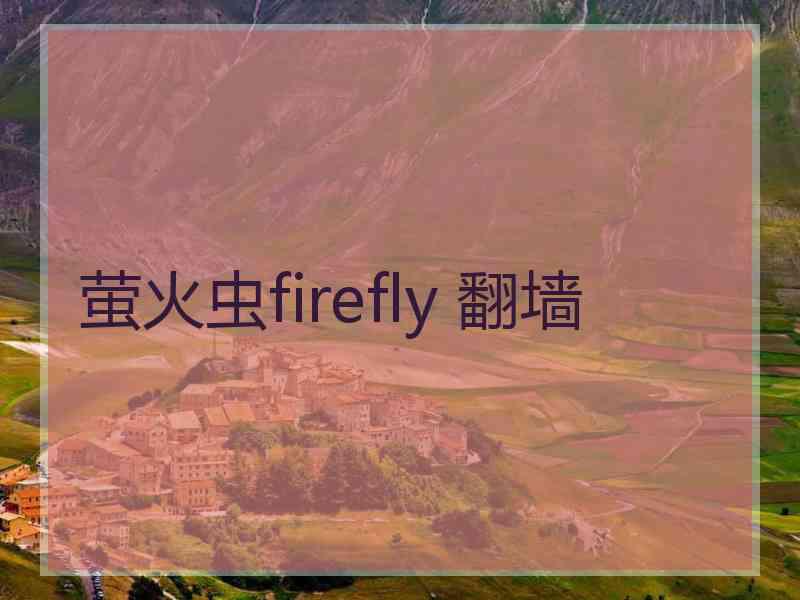 萤火虫firefly 翻墙