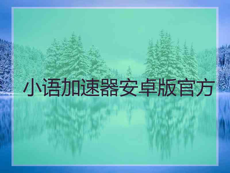 小语加速器安卓版官方