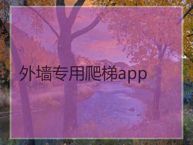 外墙专用爬梯app