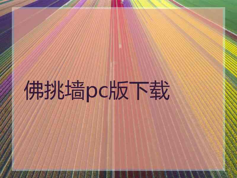 佛挑墙pc版下载