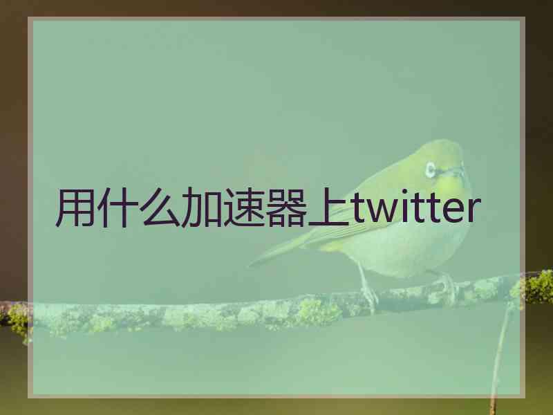 用什么加速器上twitter