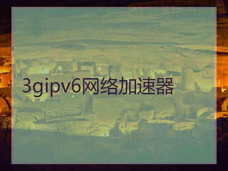 3gipv6网络加速器