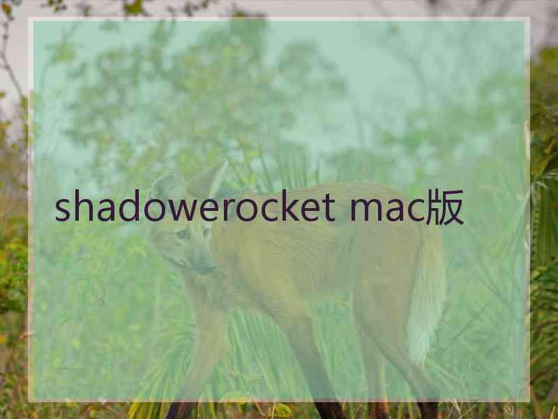 shadowerocket mac版